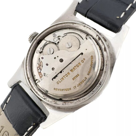 Vintage Clinton 17 Jewel Men\'s Automatic Wristwatch AS 1382 Steel w PowerReserve main image 9